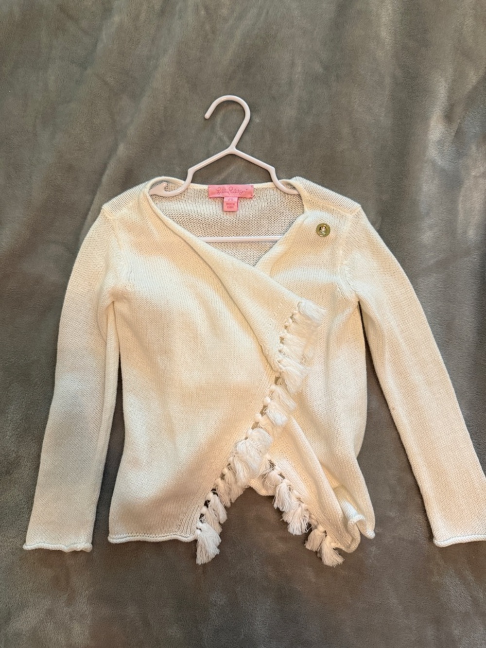 Lilly Pulitzer white mini Tatum Wrap Cardigan